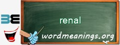 WordMeaning blackboard for renal